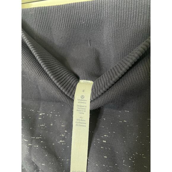 Lululemon Free to Flow Purple Speckled Seamless Crop Legging Size 4 Yoga - Picture 2 of 4